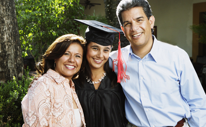 graduate with parents
